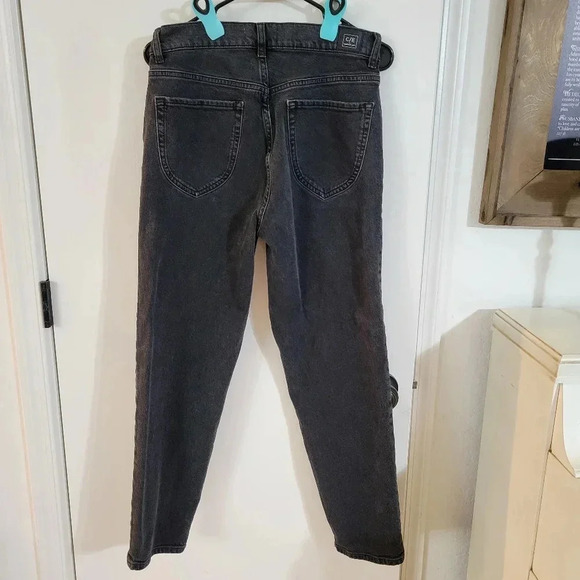 Current Elliot Women’s Washed Black Pleated High-Rise Tapered Denim Jeans |Sz 29 - Picture 7 of 10